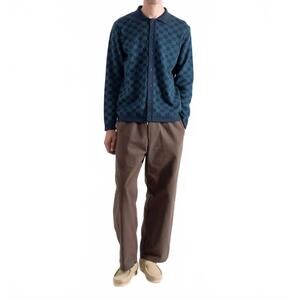 NEW FAR AFIELD zigger criss cross cardigan in blue